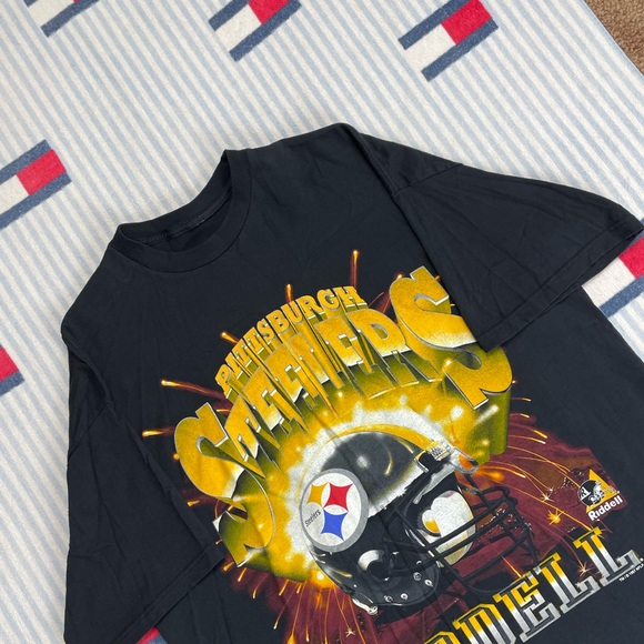 Vintage 1997 Riddell Pittsburgh Steelers NFL football Short sleeve tee shirt - Picture 4 of 12
